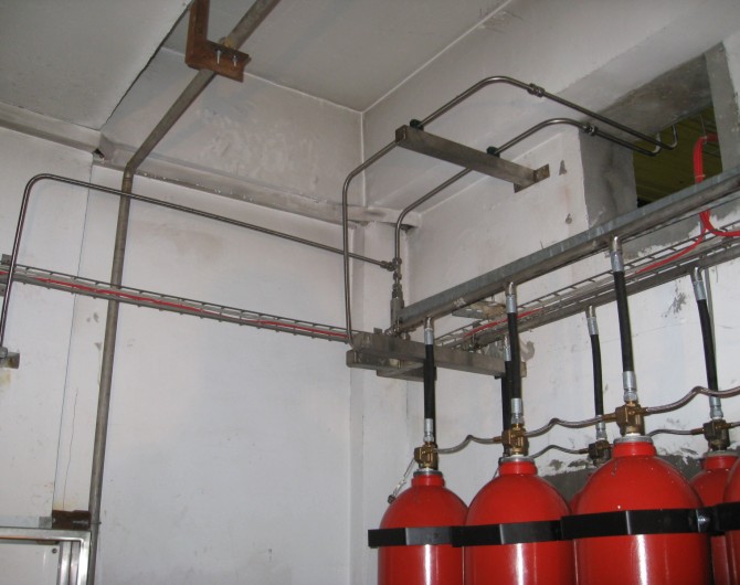 Water mist cylinder system (food production)
